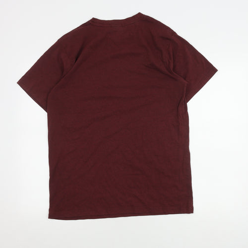 MP Men’s Red Logo T-Shirt, Size L, Solid Short Sleeve