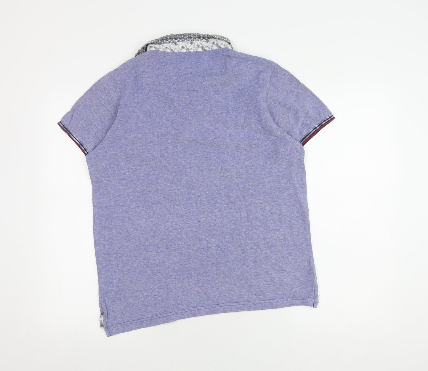 Brave Soul Men's Blue Polo Shirt - M