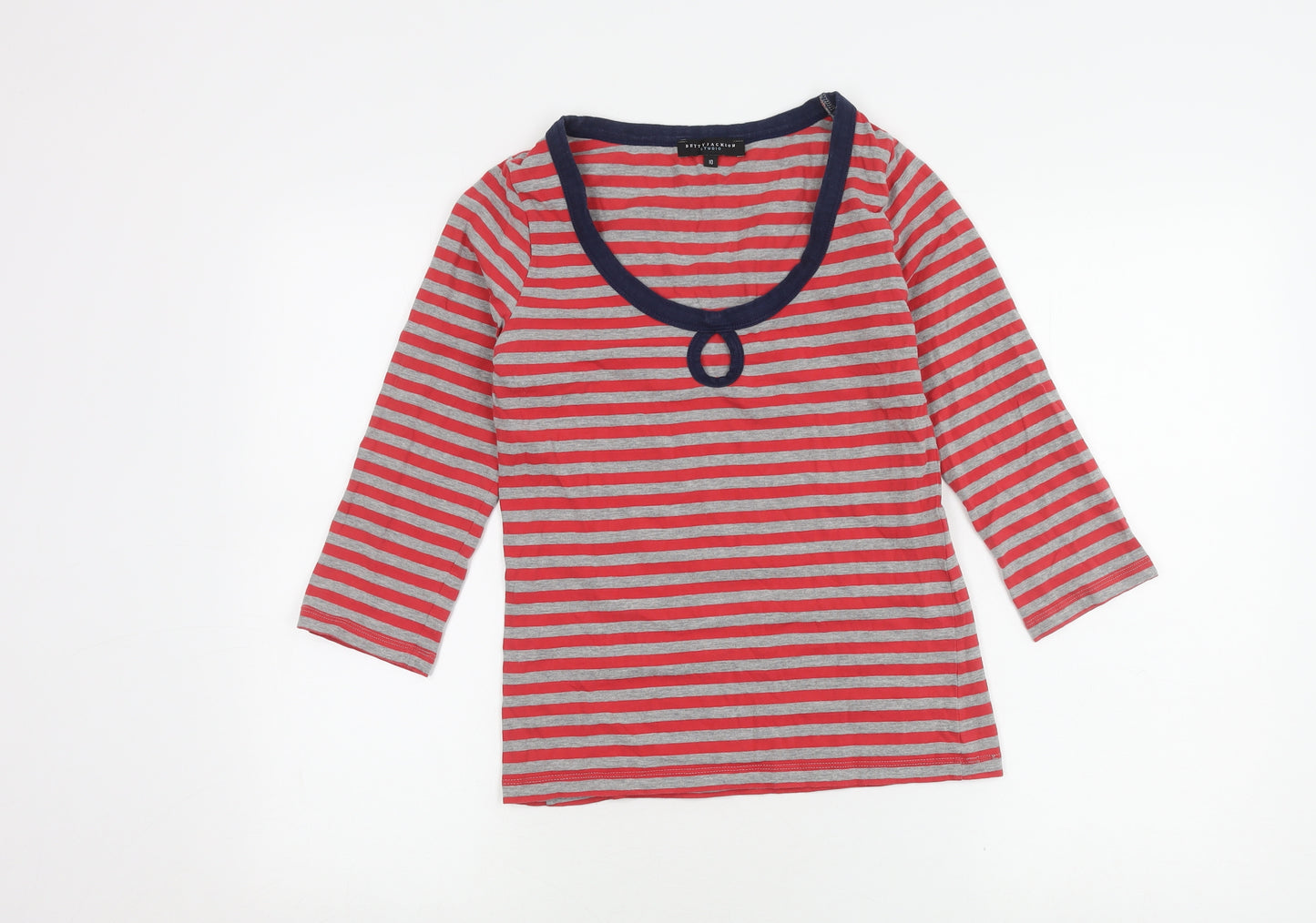Betty Jackson Studio Women's Red Striped T-Shirt