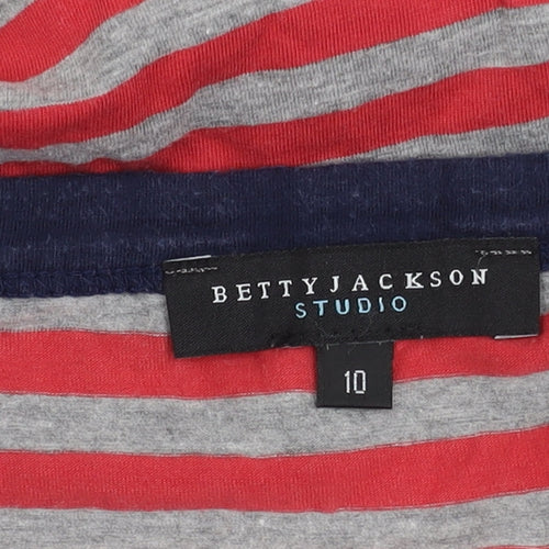 Betty Jackson Studio Women's Red Striped T-Shirt