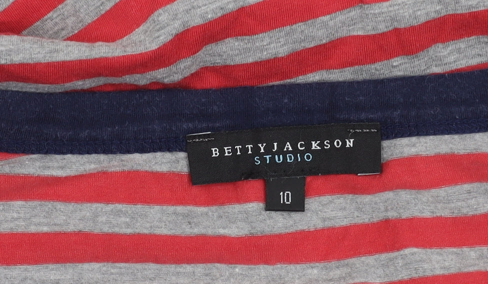 Betty Jackson Studio Women's Red Striped T-Shirt