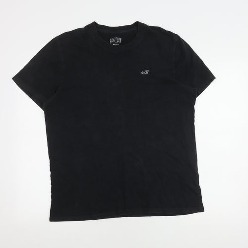 Hollister Men's Black Crew Neck T-Shirt, Size L