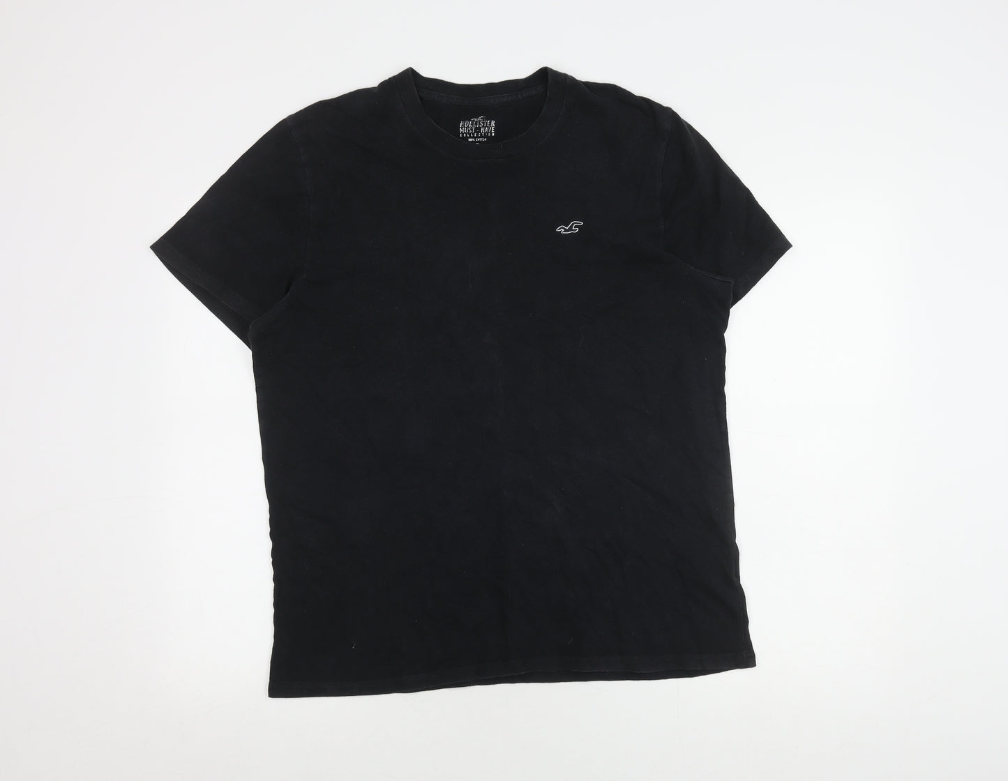 Hollister Men's Black Crew Neck T-Shirt, Size L