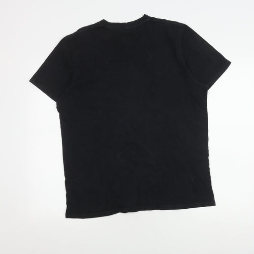 Hollister Men's Black Crew Neck T-Shirt, Size L