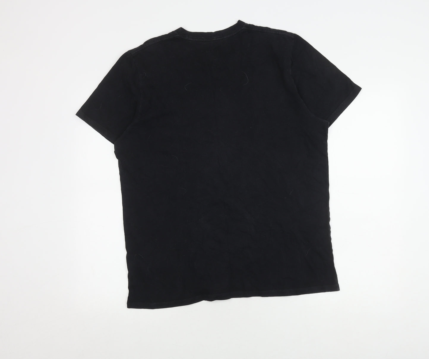 Hollister Men's Black Crew Neck T-Shirt, Size L