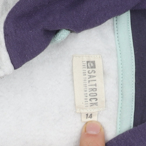 Saltrock Women's Grey Hooded Full Zip Jacket Size 14