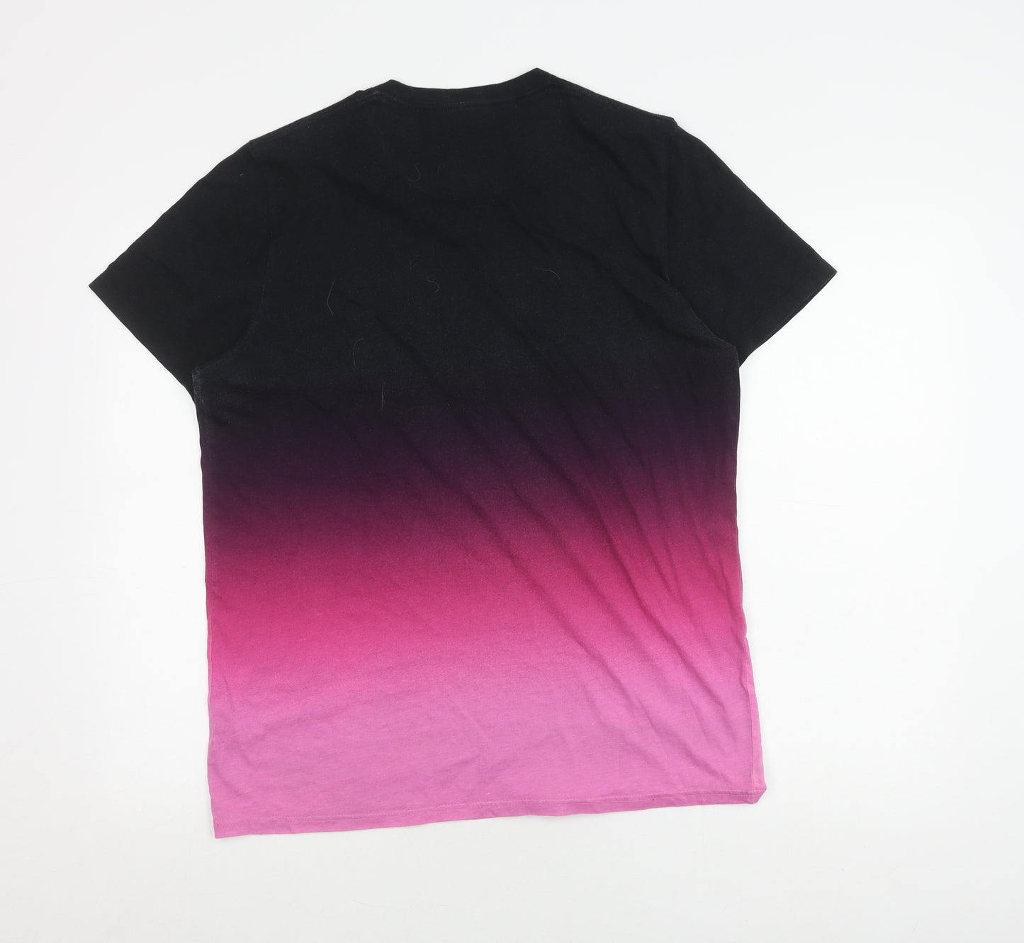 Hollister Men's Black Colourblock T-Shirt Large