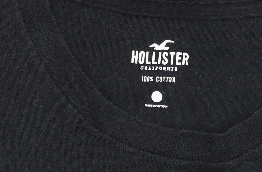 Hollister Men's Black Colourblock T-Shirt Large