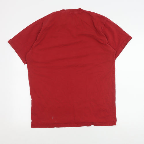 Vans Men's Red Classic Fit Cotton Crew Neck T-Shirt L