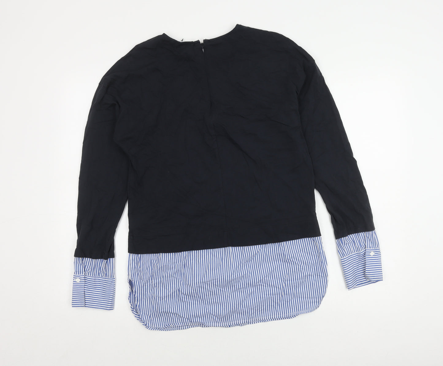 Warehouse Women’s Black Long Sleeve Button-Up Shirt