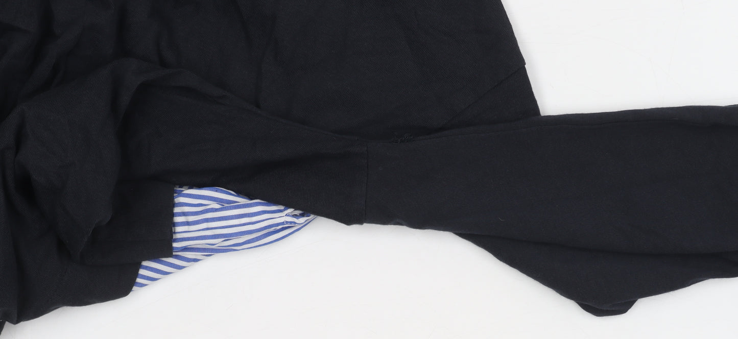 Warehouse Women’s Black Long Sleeve Button-Up Shirt