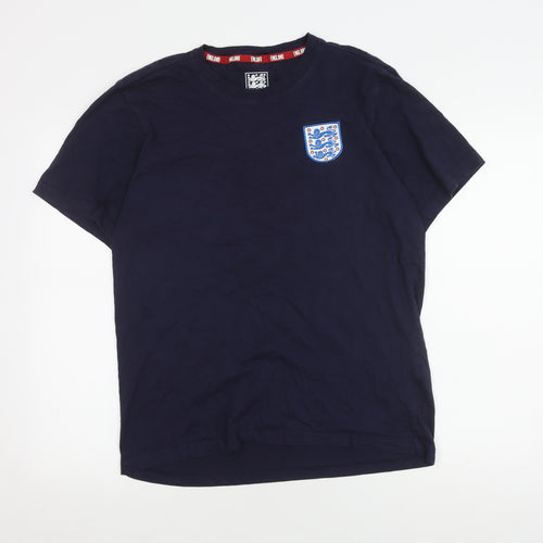 Blue England Sports T-Shirt, Men's Large, Cotton