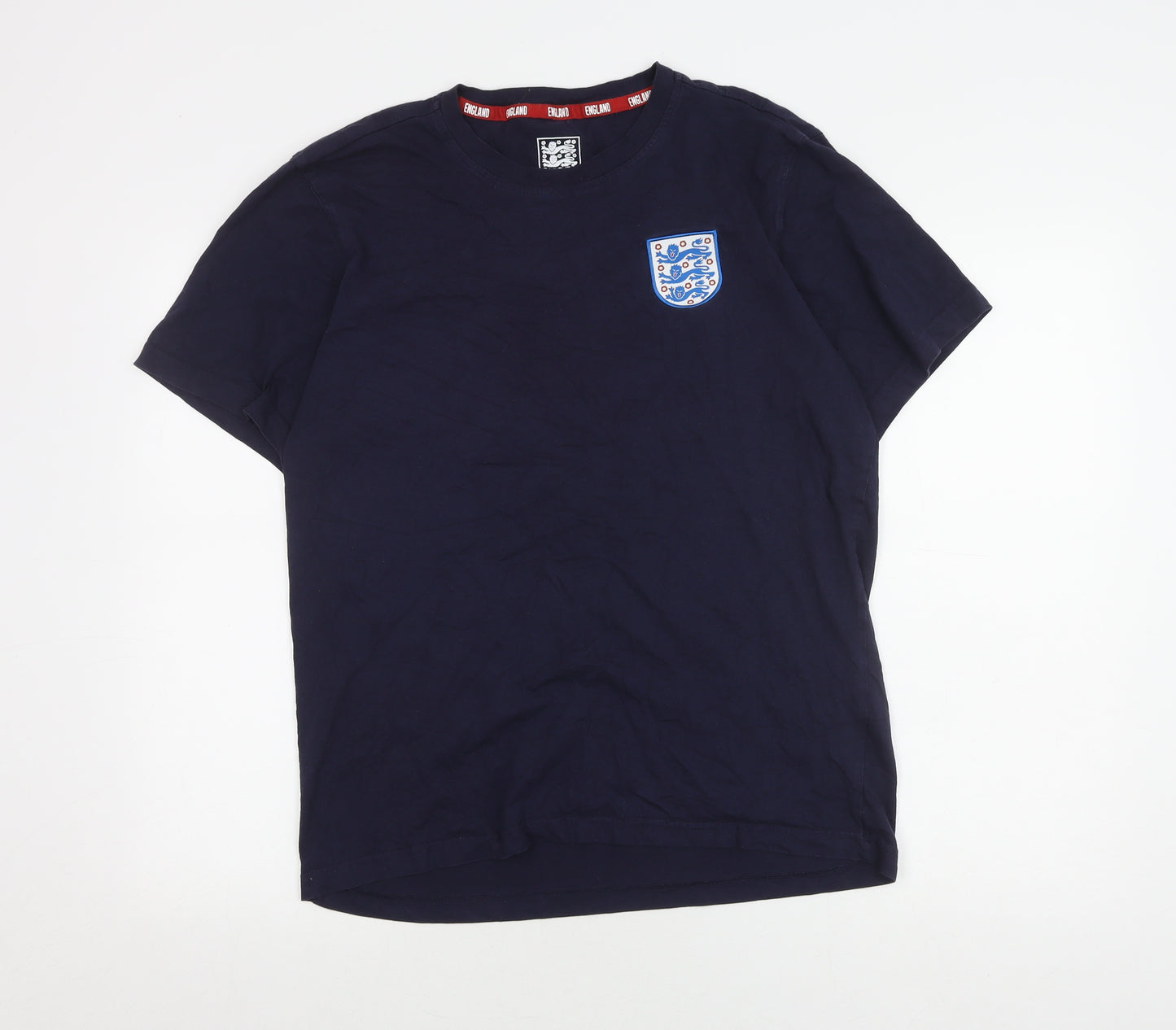 Blue England Sports T-Shirt, Men's Large, Cotton