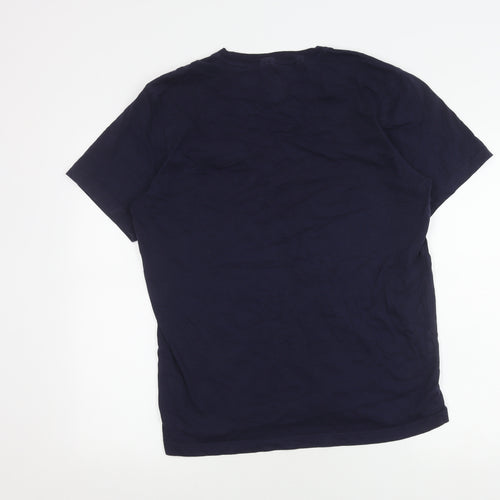 Blue England Sports T-Shirt, Men's Large, Cotton