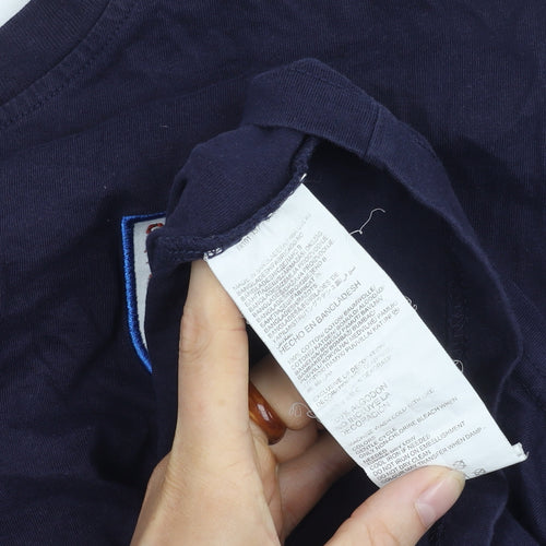 Blue England Sports T-Shirt, Men's Large, Cotton