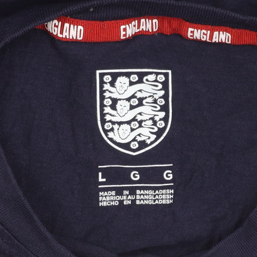 Blue England Sports T-Shirt, Men's Large, Cotton