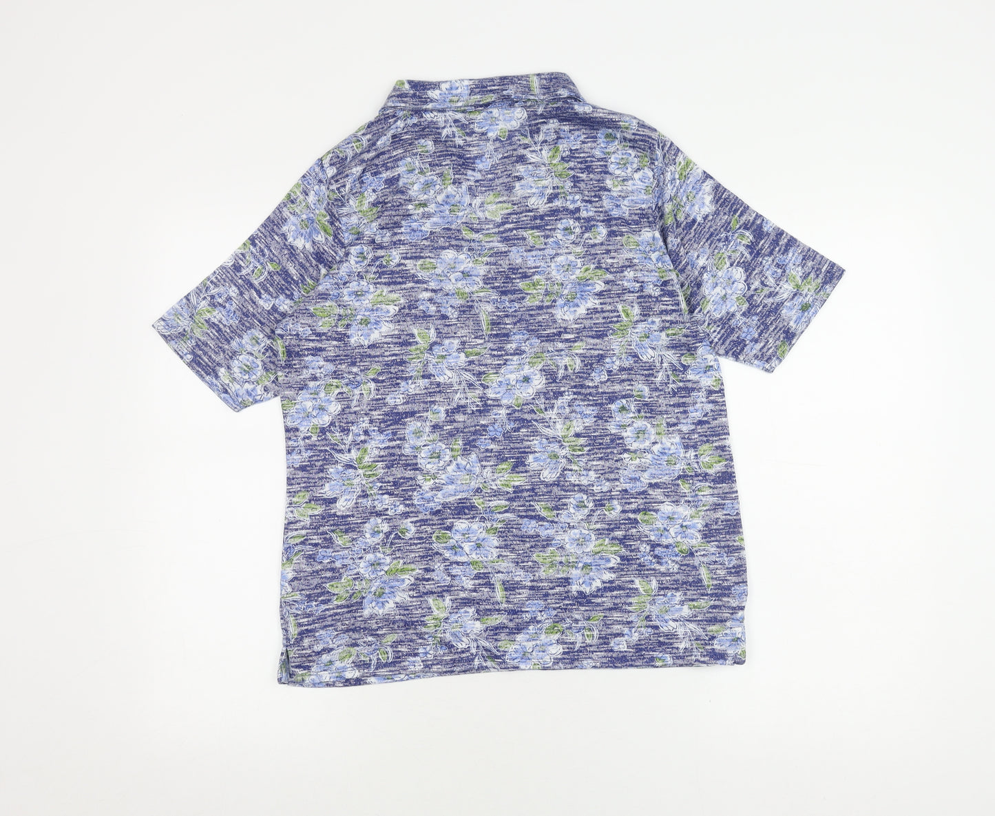 ISLE Women's Blue Floral Short Sleeve Top Size 10-12