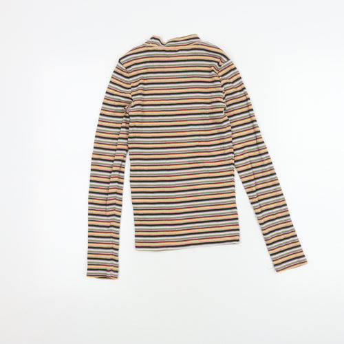 Monki Women's Multicoloured Striped Jersey Top XXS