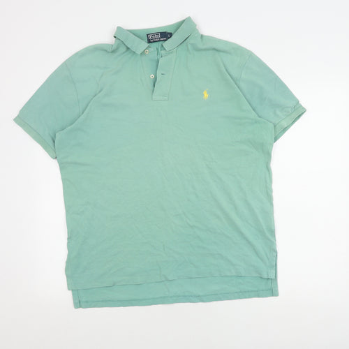Ralph Lauren Men's Green Polo Shirt Large