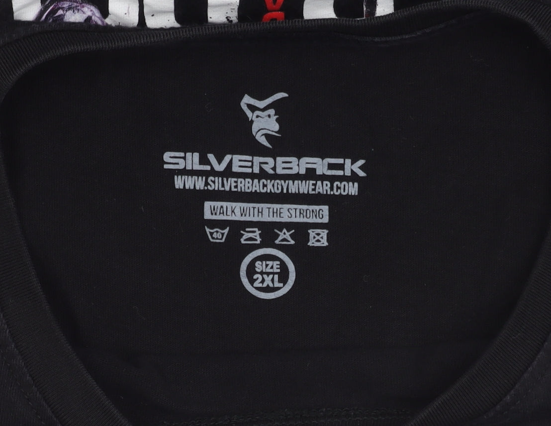 Silverback Men’s Black 2XL Sleeveless T-Shirt, Graphic Print