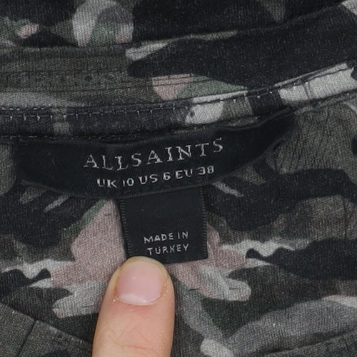 AllSaints Women's Multicoloured T-Shirt Size 10