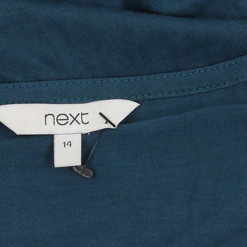 Next Women's Blue Beaded T-Shirt, Size 14