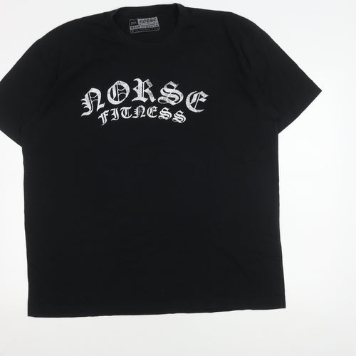 Norse Fitness Men's Black 2XL Graphic T-Shirt
