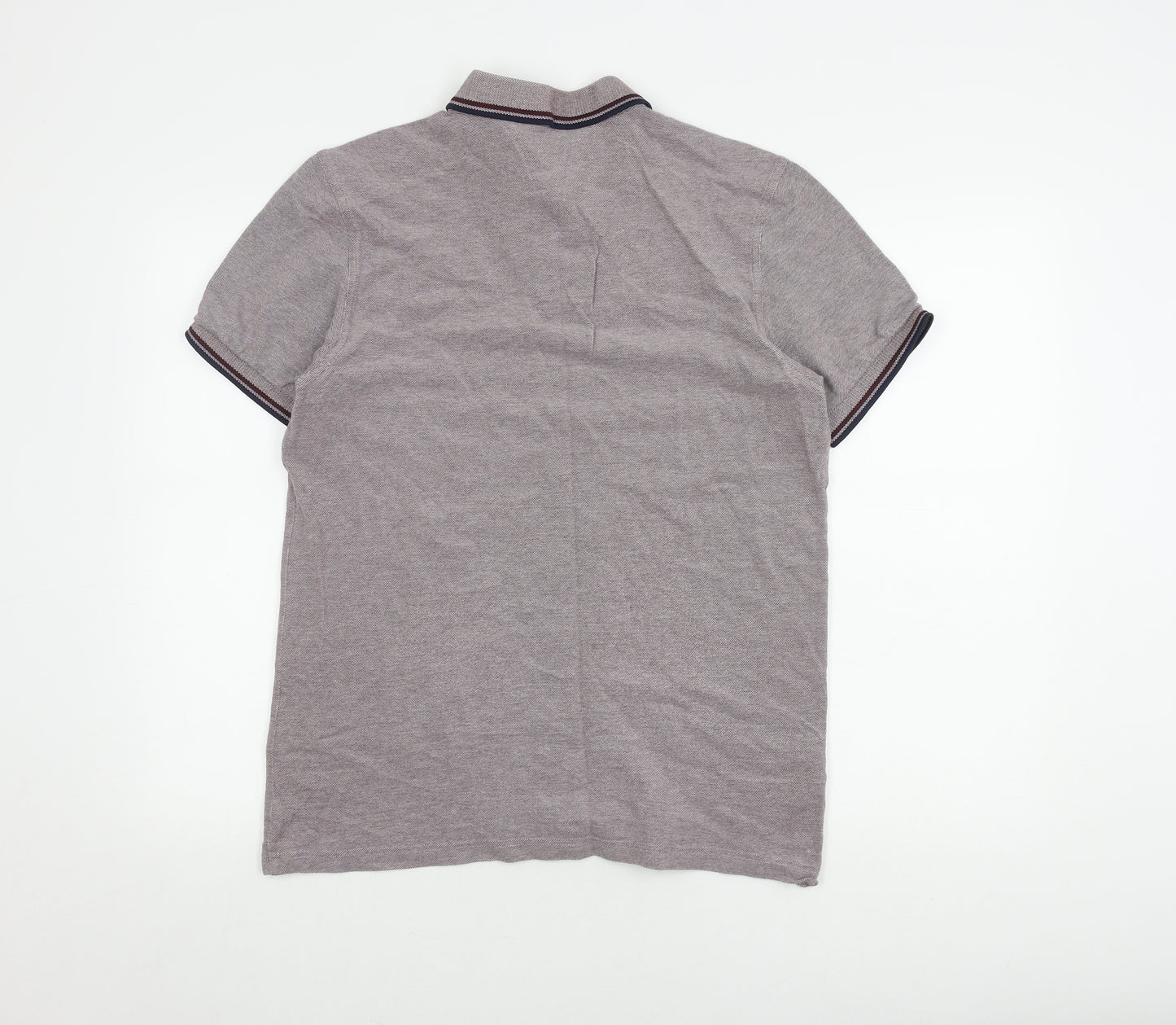Fred Perry Men's Grey Polo Shirt L Collared Logo Casual
