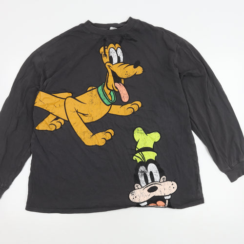 H&M Disney Black Graphic T-Shirt L