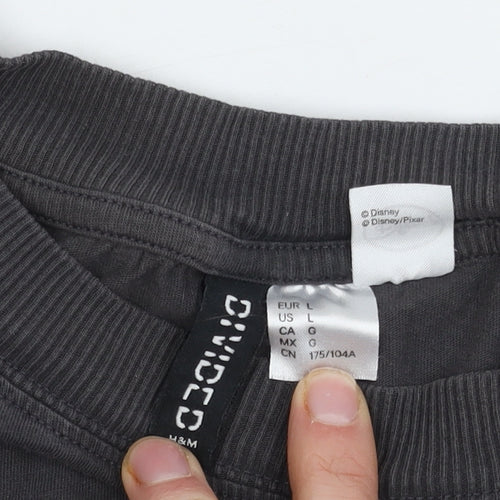 H&M Disney Black Graphic T-Shirt L