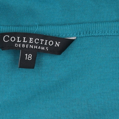Debenhams Women’s Blue 3/4 Sleeve V-Neck Blouse Size 18