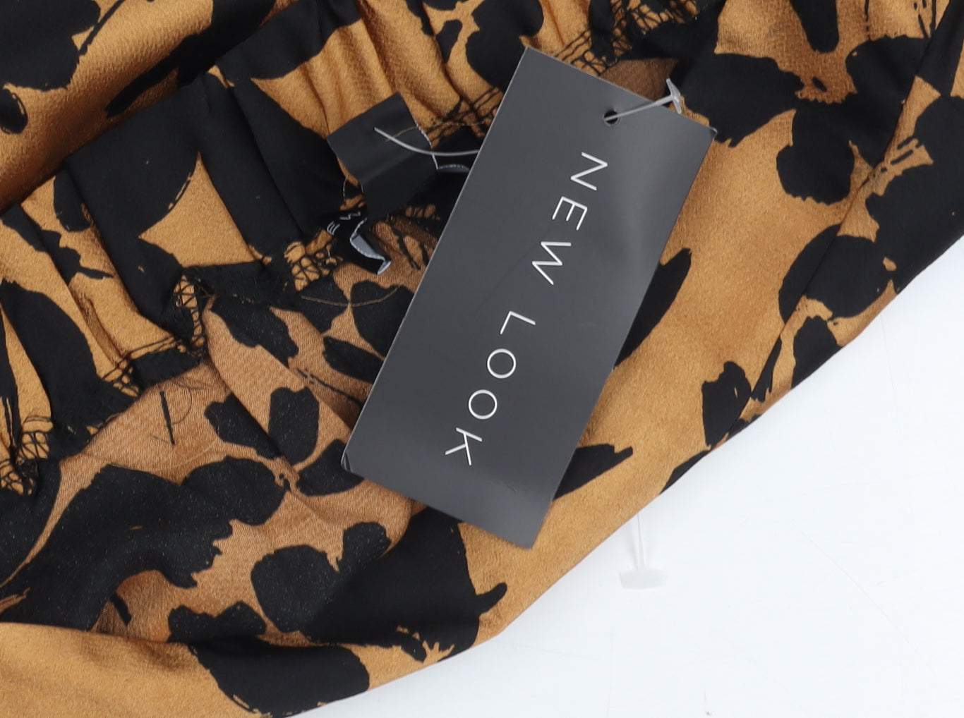 New Look Women's Black Floral Trousers Size 10
