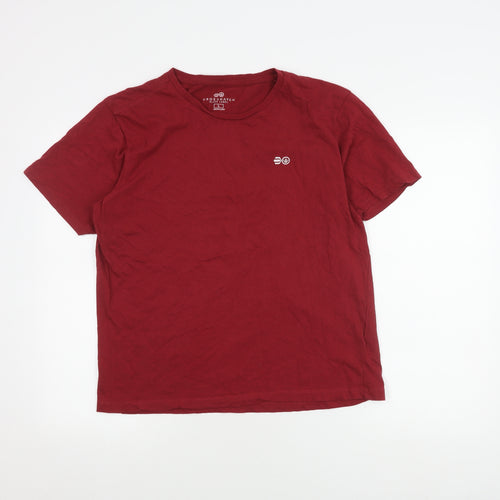 Crosshatch Men's Red Crew Neck T-Shirt L