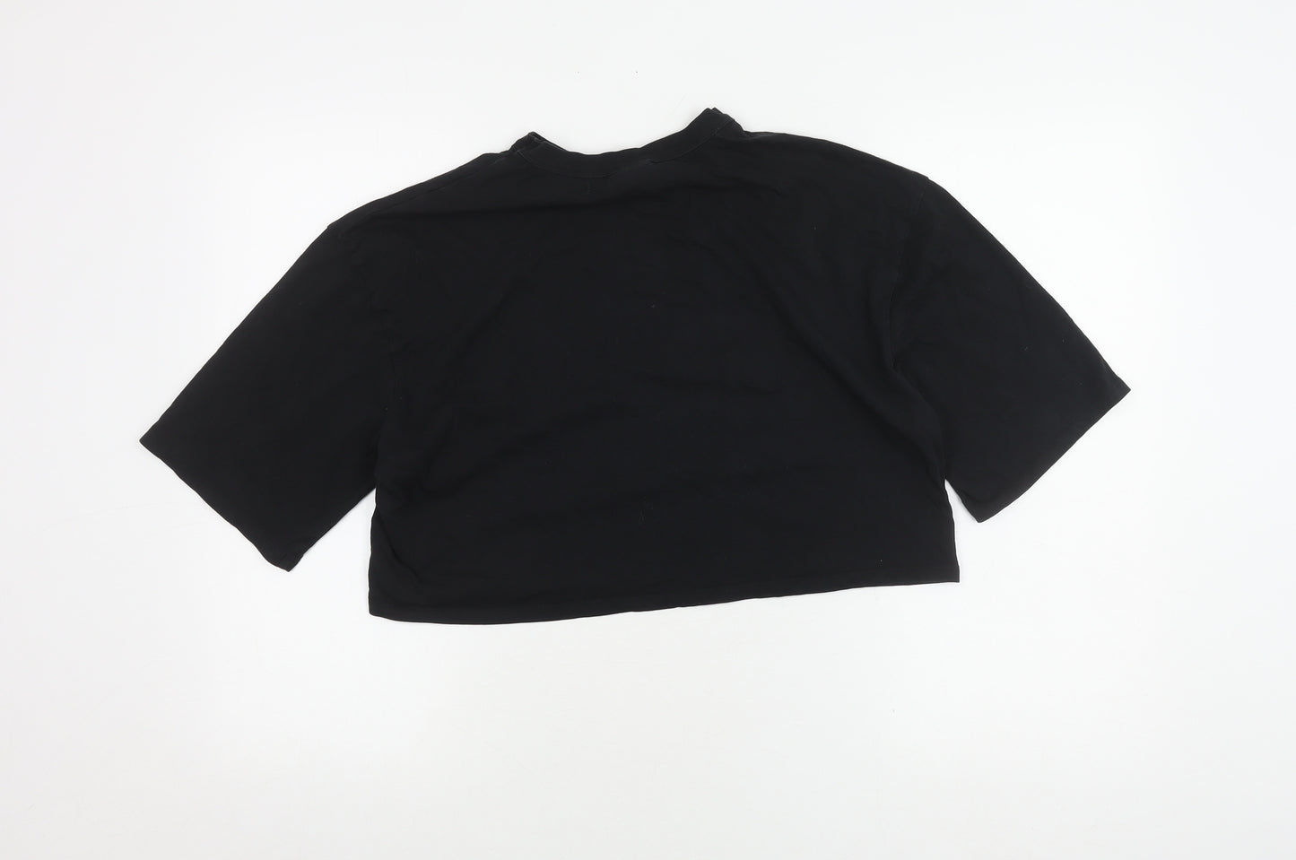 Ivy Park Women's Black Cropped T-Shirt, M, Casual Style