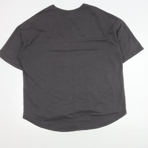CURTIEN Men's Grey T-Shirt, Size S, Crew Neck