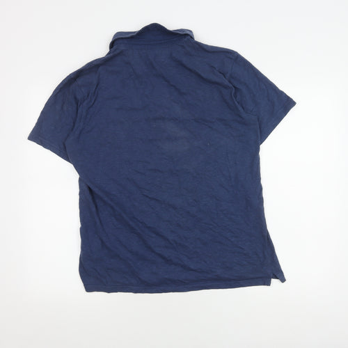 Lee Cooper Men's Blue Polo Shirt - Size M