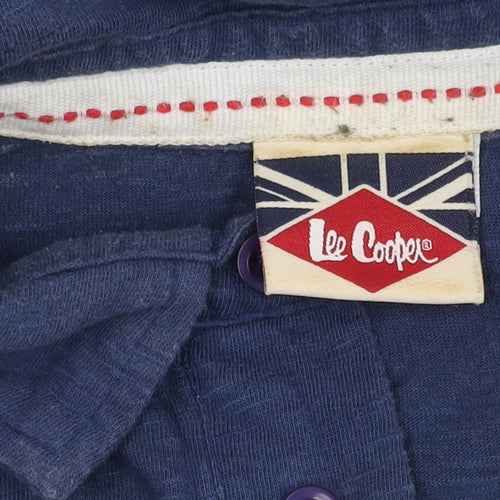 Lee Cooper Men's Blue Polo Shirt - Size M