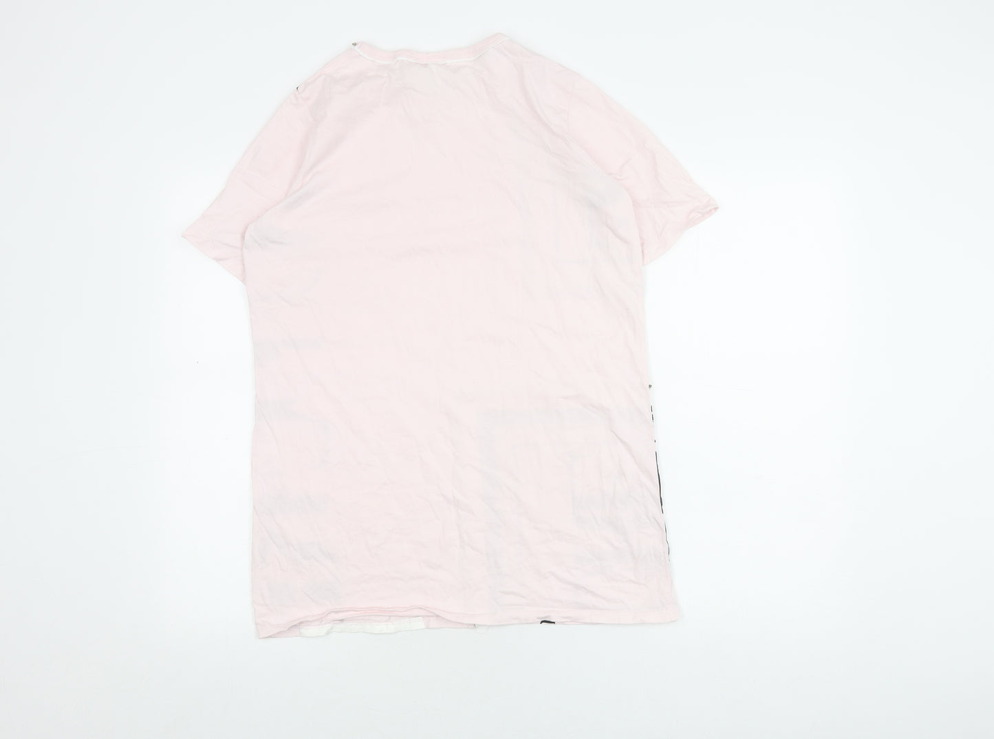 River Island Women's Pink Rhinestone T-Shirt - Size 10