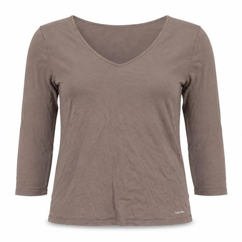Calvin Klein Women's V-Neck Cotton Top M
