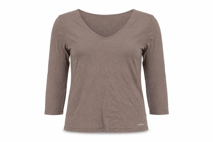 Calvin Klein Women's V-Neck Cotton Top M