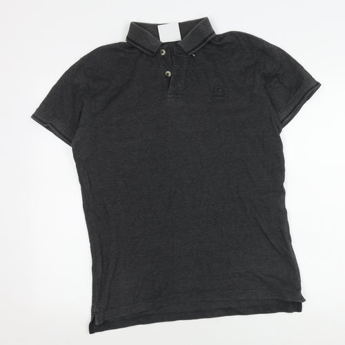 TOG24 Men's Black Polo Shirt Medium Short Sleeve