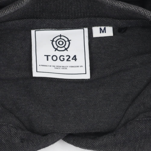 TOG24 Men's Black Polo Shirt Medium Short Sleeve