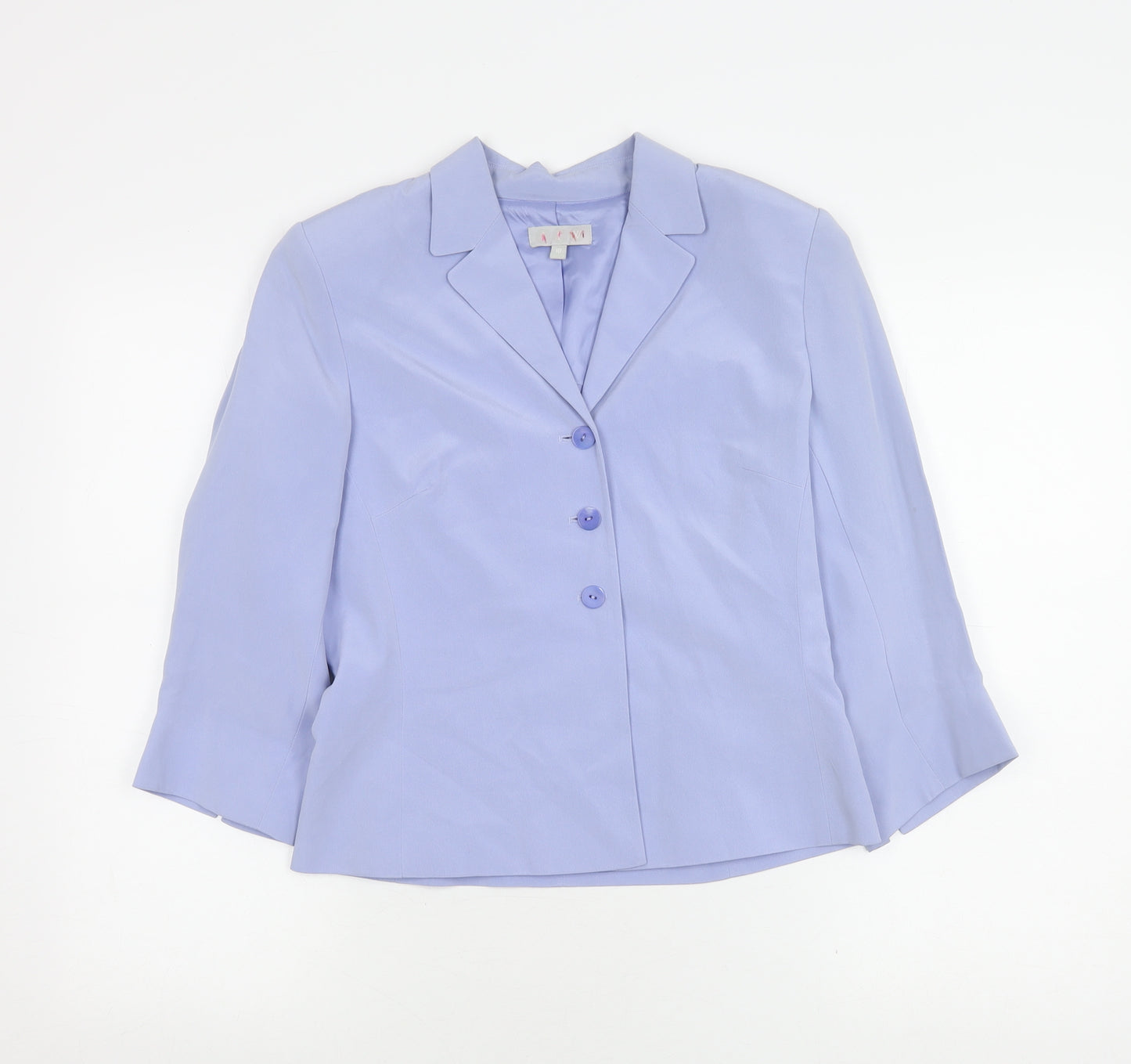 Women's Size 10 Lilac Silk Blazer Single-Breasted