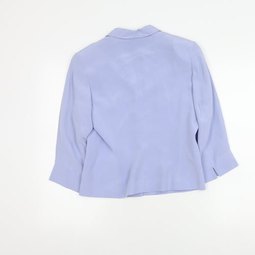 Women's Size 10 Lilac Silk Blazer Single-Breasted