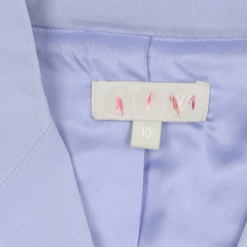 Women's Size 10 Lilac Silk Blazer Single-Breasted