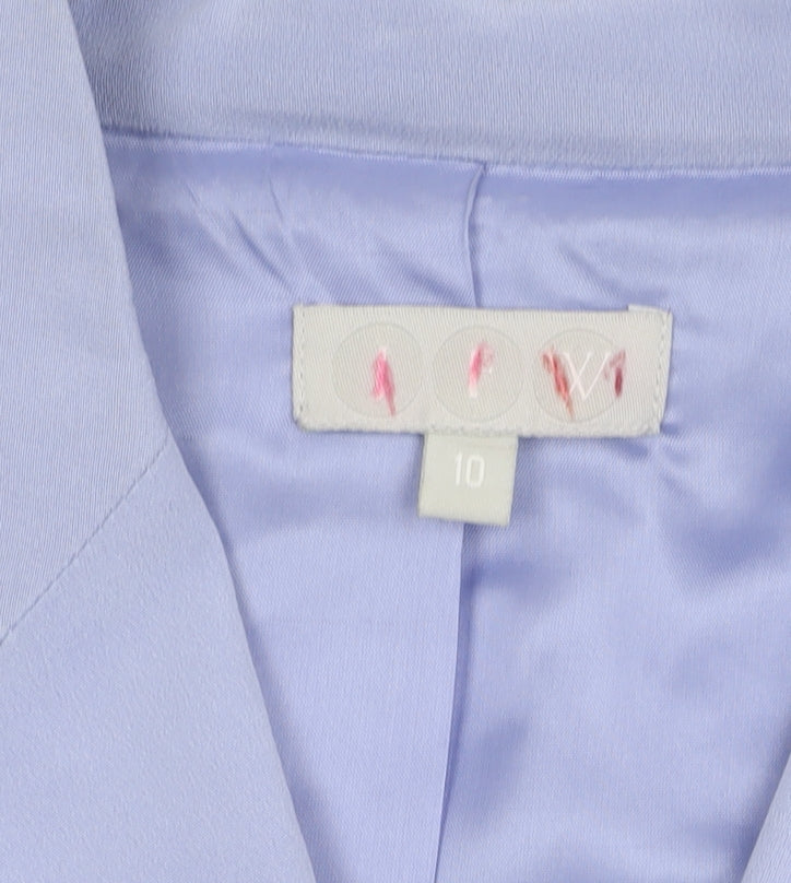 Women's Size 10 Lilac Silk Blazer Single-Breasted