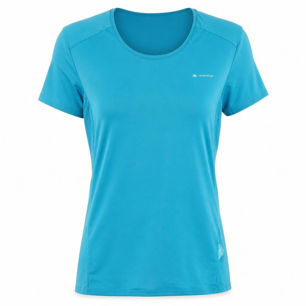 Front view of Decathlon Women's Blue T-Shirt, size 12, Short Sleeve