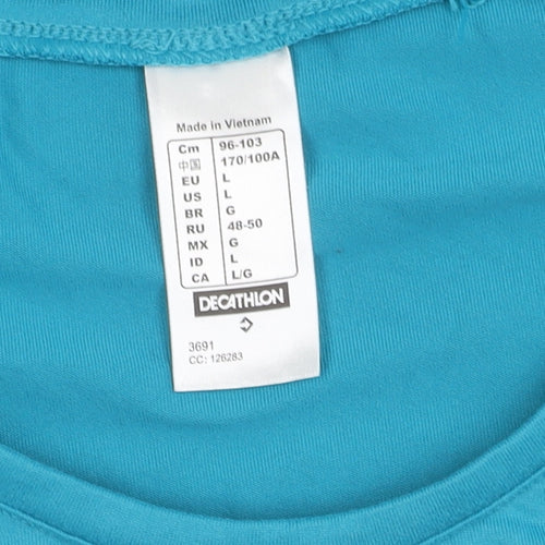 Decathlon Women's Blue T-Shirt Size 12 Short Sleeve