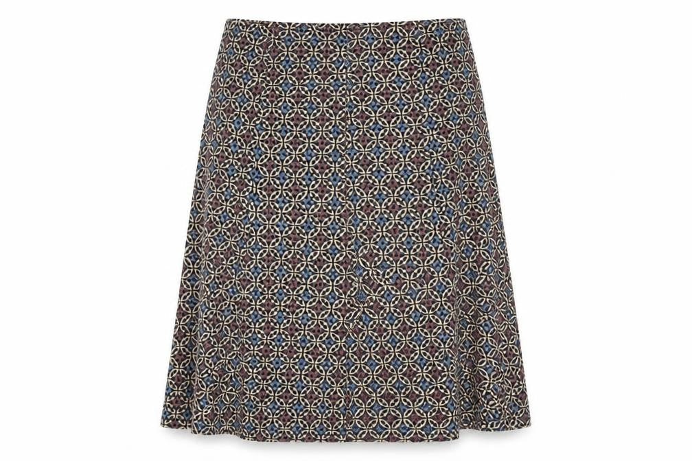 Front view of Marks & Spencer Women's A-Line Skirt, size 14, Multicoloured