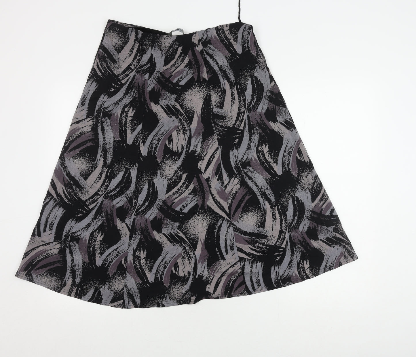 Bonmarché Women's Black A-Line Geometric Skirt Size 12